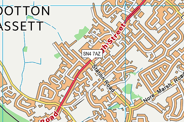 SN4 7AZ map - OS VectorMap District (Ordnance Survey)