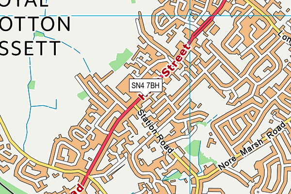 SN4 7BH map - OS VectorMap District (Ordnance Survey)