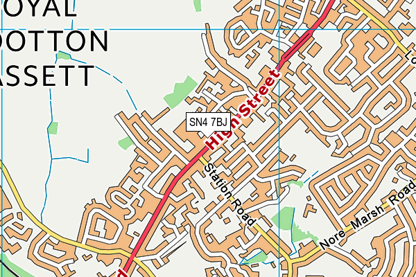 SN4 7BJ map - OS VectorMap District (Ordnance Survey)