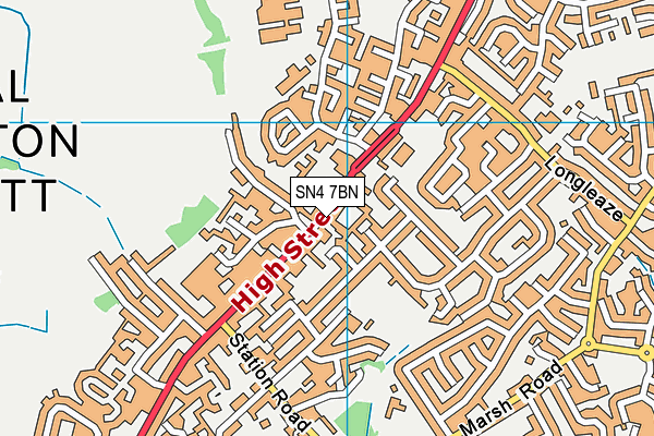 SN4 7BN map - OS VectorMap District (Ordnance Survey)