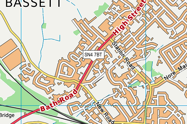 SN4 7BT map - OS VectorMap District (Ordnance Survey)