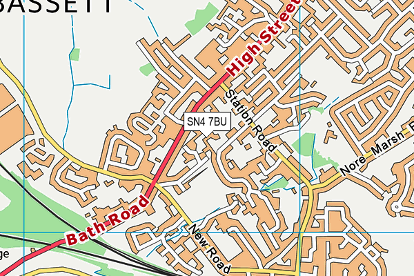 SN4 7BU map - OS VectorMap District (Ordnance Survey)