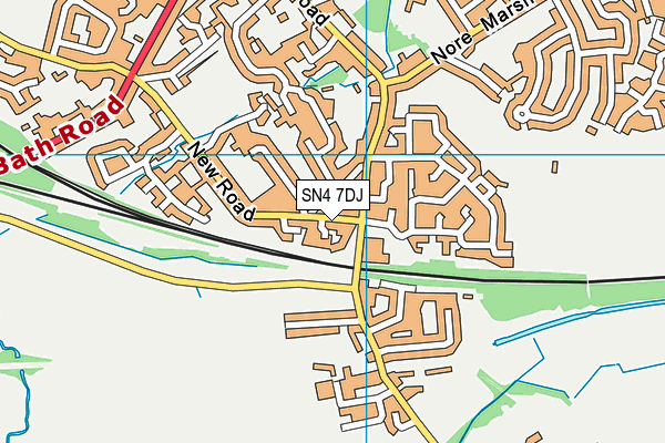SN4 7DJ map - OS VectorMap District (Ordnance Survey)