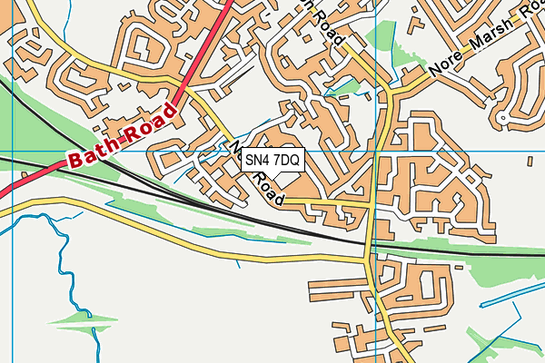SN4 7DQ map - OS VectorMap District (Ordnance Survey)