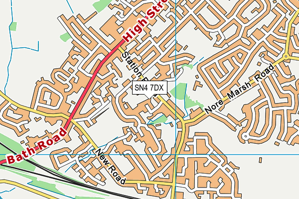 SN4 7DX map - OS VectorMap District (Ordnance Survey)