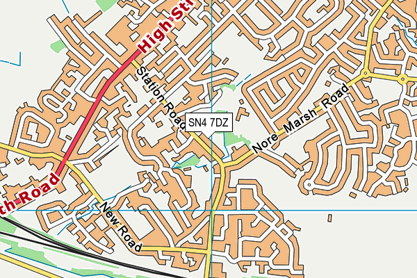 SN4 7DZ map - OS VectorMap District (Ordnance Survey)