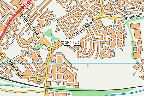SN4 7ER map - OS VectorMap District (Ordnance Survey)