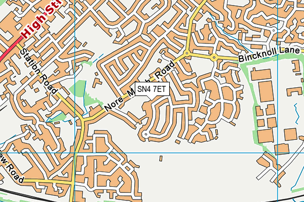 SN4 7ET map - OS VectorMap District (Ordnance Survey)