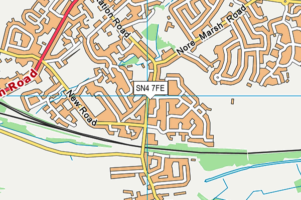 SN4 7FE map - OS VectorMap District (Ordnance Survey)