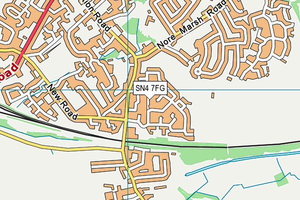 SN4 7FG map - OS VectorMap District (Ordnance Survey)