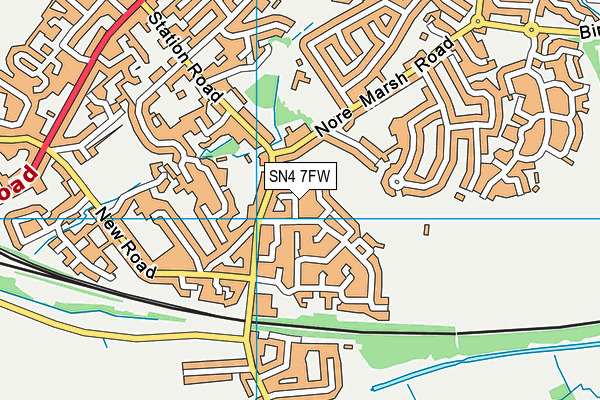 SN4 7FW map - OS VectorMap District (Ordnance Survey)