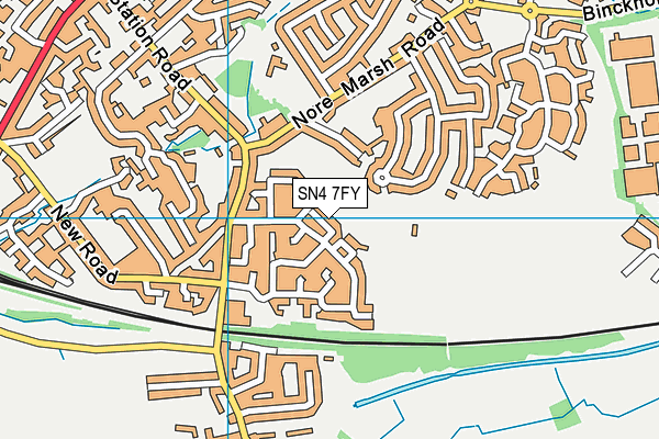 SN4 7FY map - OS VectorMap District (Ordnance Survey)