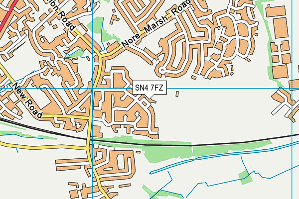 SN4 7FZ map - OS VectorMap District (Ordnance Survey)