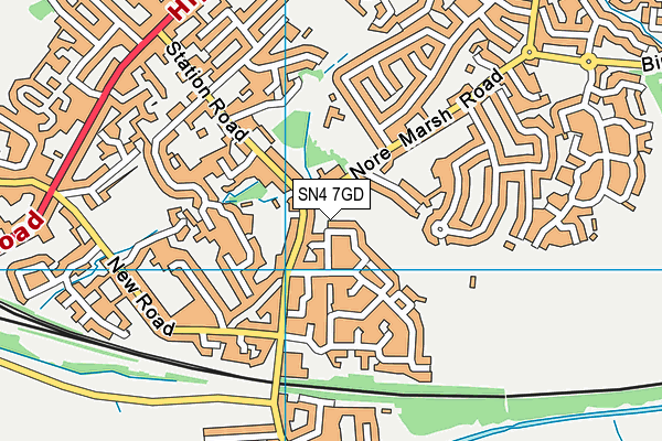 SN4 7GD map - OS VectorMap District (Ordnance Survey)