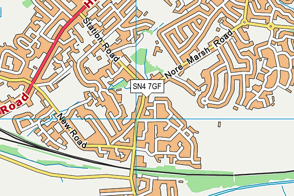 SN4 7GF map - OS VectorMap District (Ordnance Survey)
