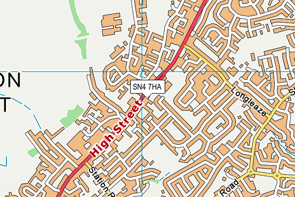 Map of WOOTTON BASSETT SERVICE STATION LIMITED at district scale
