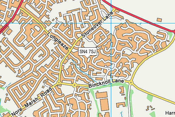 SN4 7SJ map - OS VectorMap District (Ordnance Survey)