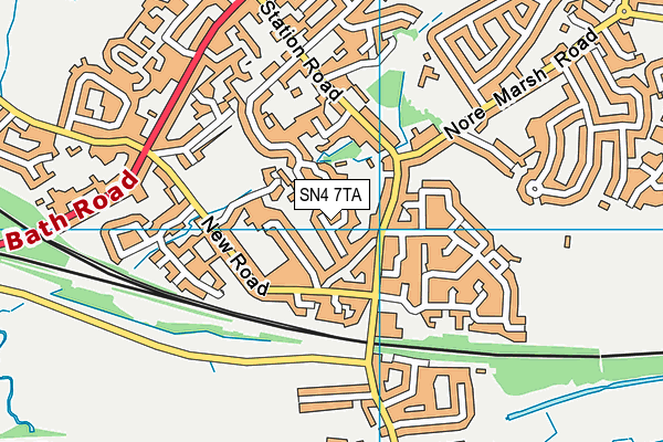 SN4 7TA map - OS VectorMap District (Ordnance Survey)
