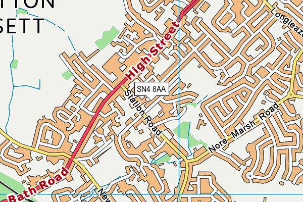 SN4 8AA map - OS VectorMap District (Ordnance Survey)