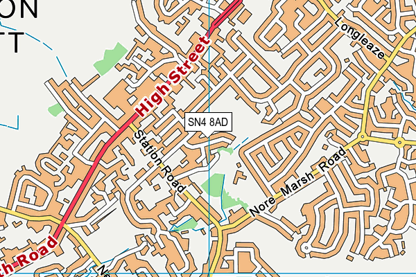 SN4 8AD map - OS VectorMap District (Ordnance Survey)