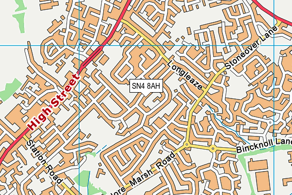 SN4 8AH map - OS VectorMap District (Ordnance Survey)