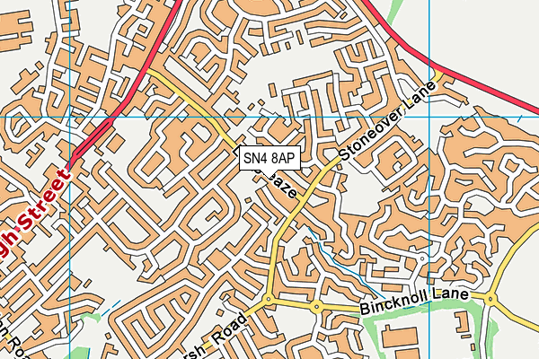 SN4 8AP map - OS VectorMap District (Ordnance Survey)