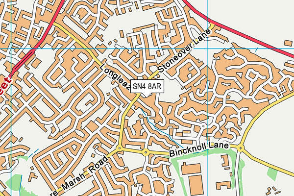 SN4 8AR map - OS VectorMap District (Ordnance Survey)