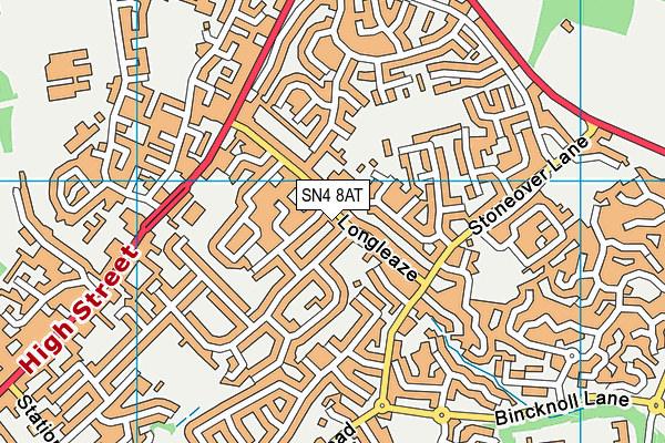 SN4 8AT map - OS VectorMap District (Ordnance Survey)