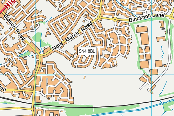 SN4 8BL map - OS VectorMap District (Ordnance Survey)