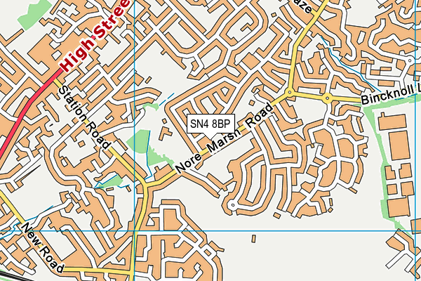 SN4 8BP map - OS VectorMap District (Ordnance Survey)