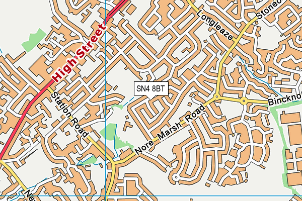 Noremarsh Junior School map (SN4 8BT) - OS VectorMap District (Ordnance Survey)