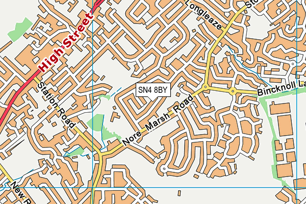 SN4 8BY map - OS VectorMap District (Ordnance Survey)