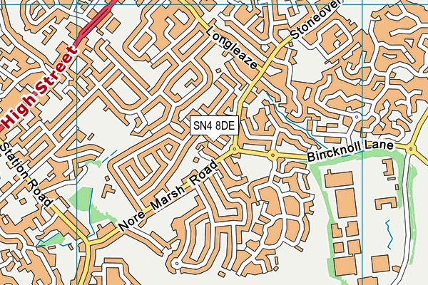 SN4 8DE map - OS VectorMap District (Ordnance Survey)