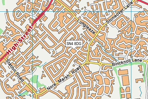 SN4 8DG map - OS VectorMap District (Ordnance Survey)