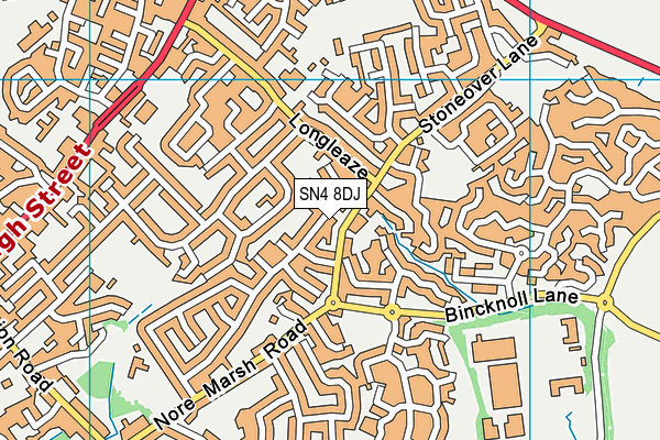 SN4 8DJ map - OS VectorMap District (Ordnance Survey)