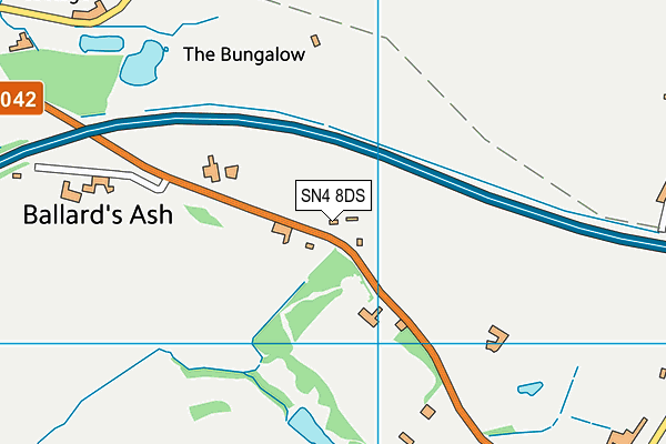 Ballards Ash Sports Ground map (SN4 8DS) - OS VectorMap District (Ordnance Survey)