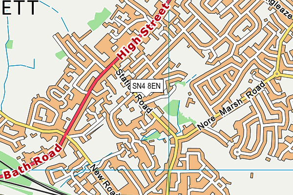 SN4 8EN map - OS VectorMap District (Ordnance Survey)