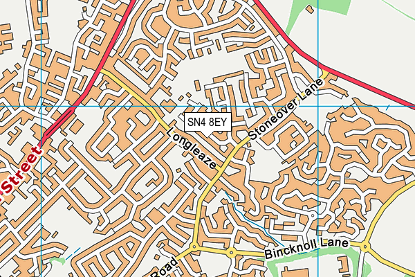 SN4 8EY map - OS VectorMap District (Ordnance Survey)