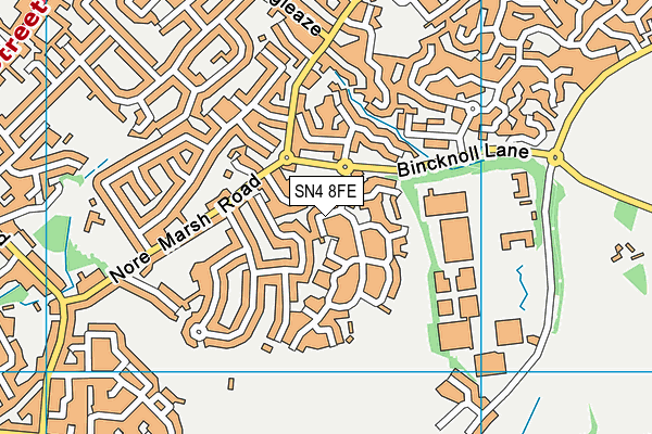SN4 8FE map - OS VectorMap District (Ordnance Survey)