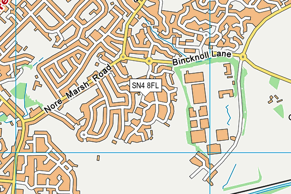 SN4 8FL map - OS VectorMap District (Ordnance Survey)