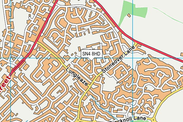 SN4 8HD map - OS VectorMap District (Ordnance Survey)