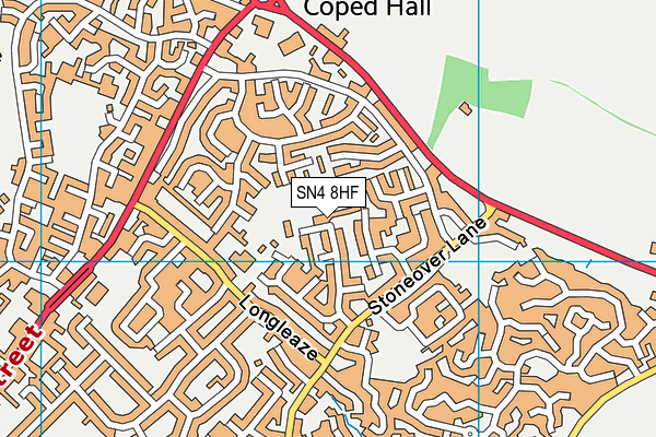 SN4 8HF map - OS VectorMap District (Ordnance Survey)