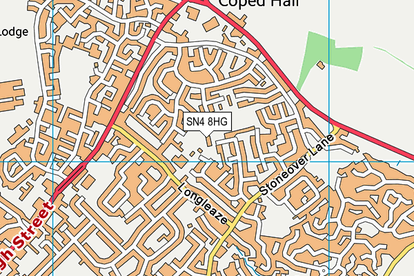 SN4 8HG map - OS VectorMap District (Ordnance Survey)