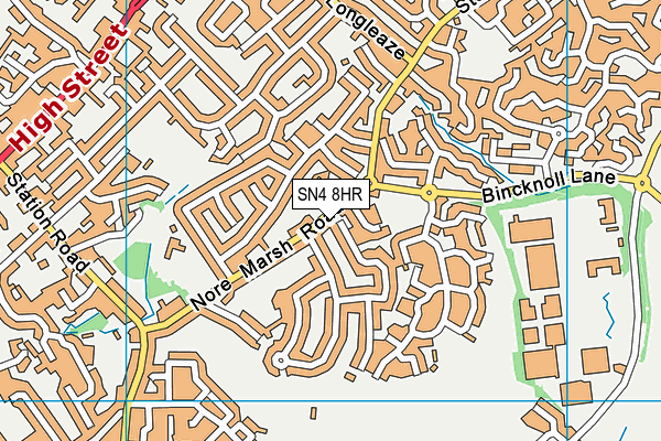 SN4 8HR map - OS VectorMap District (Ordnance Survey)