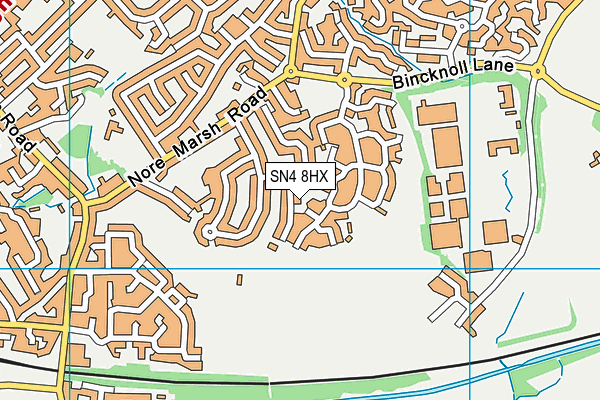 SN4 8HX map - OS VectorMap District (Ordnance Survey)
