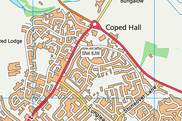 SN4 8JW map - OS VectorMap District (Ordnance Survey)