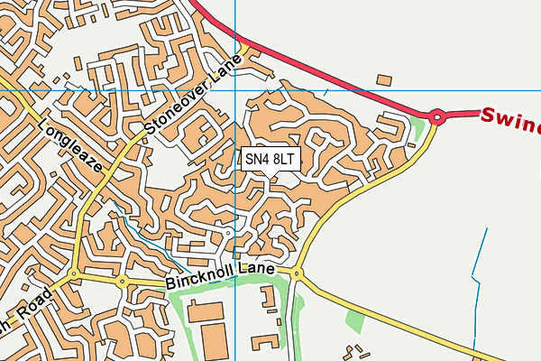 SN4 8LT map - OS VectorMap District (Ordnance Survey)