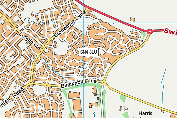 SN4 8LU map - OS VectorMap District (Ordnance Survey)