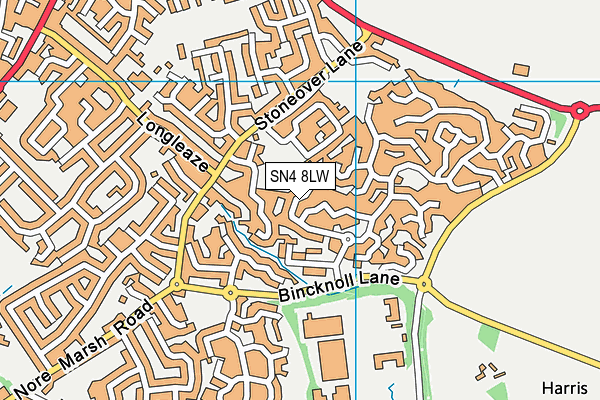 SN4 8LW map - OS VectorMap District (Ordnance Survey)