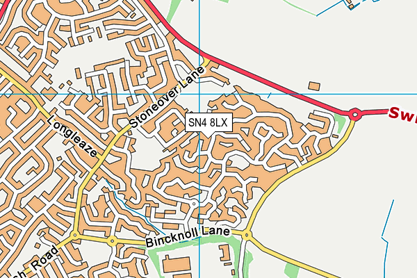 SN4 8LX map - OS VectorMap District (Ordnance Survey)